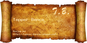 Tepper Bence névjegykártya